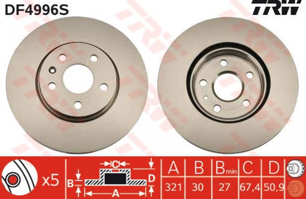 Set discuri frana fata Insignia 321mm TRW